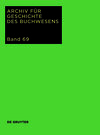 Buchcover Archiv für Geschichte des Buchwesens / 2014