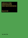 Buchcover Archiv für Geschichte des Buchwesens / 2014