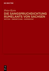 Buchcover Die Sangspruchdichtung Rumelants von Sachsen