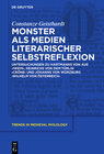 Buchcover Monster als Medien literarischer Selbstreflexion