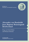 Buchcover Alexander von Humboldt / Jean-Baptiste Boussingault, Briefwechsel