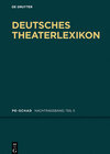 Buchcover Deutsches Theater-Lexikon / Pe - Schad