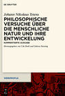 Buchcover Philosophische Versuche über die menschliche Natur und ihre Entwickelung