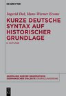 Buchcover Kurze deutsche Syntax auf historischer Grundlage