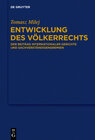 Buchcover Entwicklung des Völkerrechts