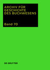 Buchcover Archiv für Geschichte des Buchwesens / 2015