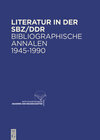 Buchcover Literatur in der SBZ/DDR