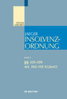 Buchcover Insolvenzordnung / §§ 335-359; Art. 102-110 EGInsO