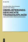 Buchcover Überlieferungsgeschichte transdisziplinär