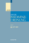 Buchcover Insolvenzordnung / §§ 217-285