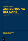 Buchcover Zurechnung bei Kant