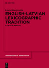 Buchcover English-Latvian Lexicographic Tradition