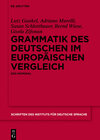 Buchcover Grammatik des Deutschen im europäischen Vergleich