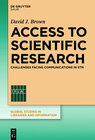 Buchcover Access to Scientific Research