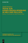 Buchcover Texte zur Handlungsgliederung in Nea und Palliata