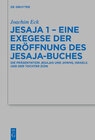 Buchcover Jesaja 1 - Eine Exegese der Eröffnung des Jesaja-Buches
