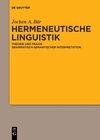 Buchcover Hermeneutische Linguistik