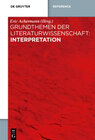 Buchcover Grundthemen der Literaturwissenschaft: Interpretation