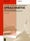 Buchcover Sprachkritik