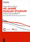 Buchcover 40 Jahre Lehre und Forschen an der DHBW VS / 40 Jahre Duales Studium. Festschrift