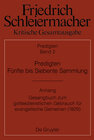 Buchcover Friedrich Schleiermacher: Kritische Gesamtausgabe. Predigten / Predigten. Fünfte bis Siebente Sammlung (1826-1833)