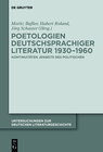Buchcover Poetologien deutschsprachiger Literatur 1930-1960