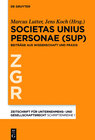 Buchcover Societas Unius Personae (SUP)