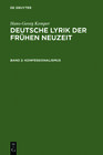 Buchcover Hans-Georg Kemper: Deutsche Lyrik der frühen Neuzeit / Konfessionalismus