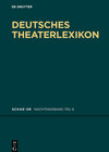 Buchcover Deutsches Theater-Lexikon / Schae - Sr