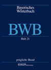 Buchcover Bayerisches Wörterbuch (BWB) / prüglicht – Bund