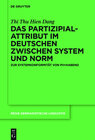 Buchcover Das Partizipialattribut im Deutschen zwischen System und Norm