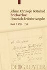 Buchcover Johann Christoph Gottsched: Briefwechsel / 1731-1733