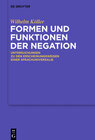 Buchcover Formen und Funktionen der Negation