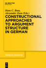 Buchcover Constructional Approaches to Syntactic Structures in German