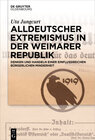 Buchcover Alldeutscher Extremismus in der Weimarer Republik