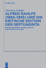Buchcover Alfred Rahlfs (1865-1935) und die kritische Edition der Septuaginta