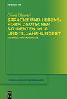 Buchcover Sprache und Lebensform deutscher Studenten im 18. und 19. Jahrhundert