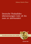 Buchcover Deutsche Thukydidesübersetzungen vom 18. bis zum 20. Jahrhundert