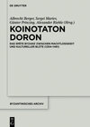 Buchcover Koinotaton Doron