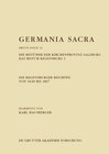 Buchcover Germania Sacra. Dritte Folge / Die Regensburger Bischöfe von 1649 bis 1817. Die Bistümer der Kirchenprovinz Salzburg. Da