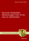 Buchcover Deutsche Thukydidesübersetzungen vom 18. bis zum 20. Jahrhundert