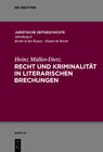 Buchcover Recht und Kriminalität in literarischen Brechungen