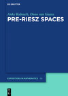 Buchcover Pre-Riesz Spaces