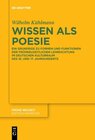 Buchcover Wissen als Poesie