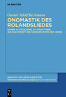 Buchcover Onomastik des Rolandsliedes