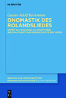 Buchcover Onomastik des Rolandsliedes