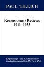 Buchcover Paul Tillich: Gesammelte Werke. Ergänzungs- und Nachlaßbände / Rezensionen / Reviews 1911–1955