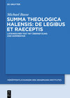 Buchcover Summa theologica Halensis: De legibus et praeceptis