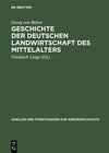 Buchcover Geschichte der deutschen Landwirtschaft des Mittelalters