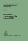 Buchcover Der Wissenschaftliche Beirat beim Bundesministerium für Wirtschaft - Gutachten